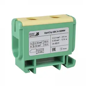 купить Клемма вводная силовая OptiClip КВС 6-50 желт./зел. КЭАЗ 351041