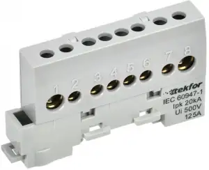 купить Шина L "фаза" изол. на универс. держ. 8х12-8-Ср TEKFOR IEK TF-NN20-08-KL-K03