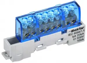 купить Шина нулевая N изол. на универс. держ. 6х9-8-С TEKFOR IEK TF-NN10-08-KL-K07