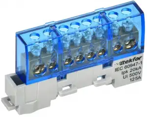 купить Шина нулевая N изол. на универс. держ. 8х12-8-С TEKFOR IEK TF-NN20-08-KL-K07