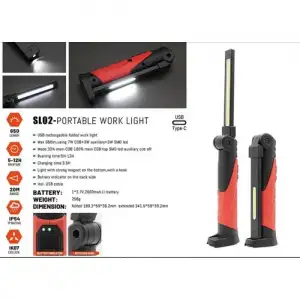 купить Фонарь светодиодный 650lm, 7+3+3W, 20M, 3.7V, 2600mAh, IP54, IK07, Type-C "H-D"