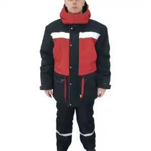 купить Куртка утеплённая 'Комфорт' QR черно-красная