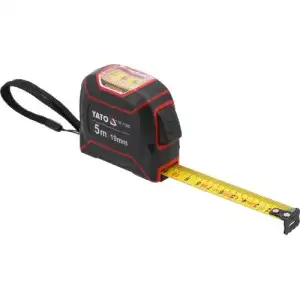 купить Рулетка стальная 5мх19мм с нейлоновым покрытием и окошком "Yato"