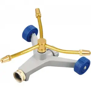 купить Распылитель для полива вращающийся трехрожковый латунный на колесиках Zn "H-D"