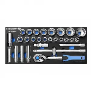 купить Набор инструмента 1/2" в ложементе EVA (27пр) "Hoegert"