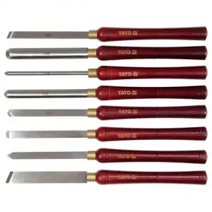 купить Стамески 435мм набор 8 предметов (деревянная ручка) HSS 4341 "Yato"
