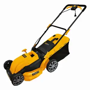 купить Газонокосилка электрическая GMC-1800, шир. 38см, 1800 Вт, 6 уров., травосб. 35 л Denzel