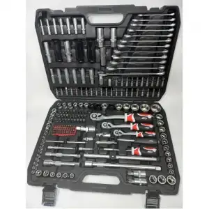 купить Набор инструмента 1/2", 3/8", 1/4" (216пр.), гол. 3/8" 12 гр., гол. удар. 17, 19, 21, 22мм CrV "H-D"