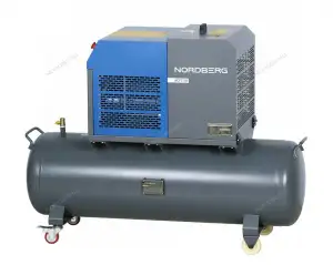 купить Компрессор винтовой NORDBERG 5,5 кВт, 10 бар, 660 л/мин, ресивер 230 л, IP54 NCF7,5R