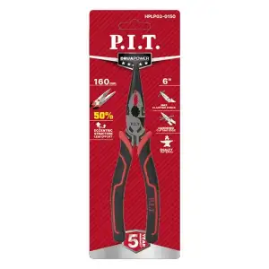 купить Длинногубцы прямые усиленные P.I.T. DRUA HPLP03-0150, 150 мм, шарнир с эксцентриком