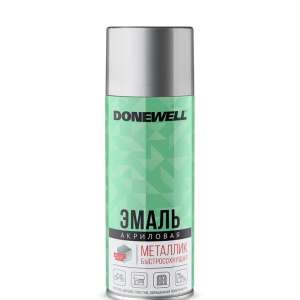 купить Эмаль DONEWELL металлик универсальная серебро 520 мл
