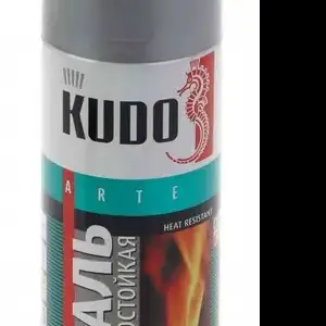 купить Эмаль термостойкая серебристая 520 мл KUDO
