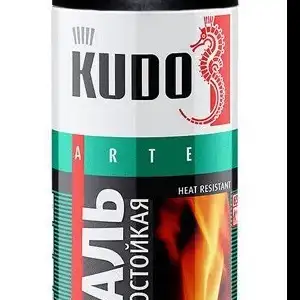 купить Эмаль термостойкая черная 520 мл KUDO