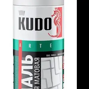 купить Эмаль универсальная белая матовая 520 мл KUDO