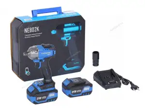 купить Гайковерт аккумуляторный NORDBERG 1/2, 21В, 500 Нм с двумя 4A аккум. и зар. уст-вом, в кейсе NE802K