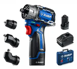 купить ЗУБР КОМБИ, 12 В, 45 Н·м, 2 АКБ тип Т7 (2 А·ч), дрель-шуруповерт, кейс, Профессионал (DB-125-22)