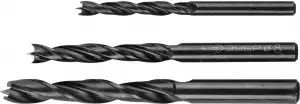 купить ЗУБР 3 шт(6-8-10 мм), набор спиральных сверл по дереву, М-образная заточка