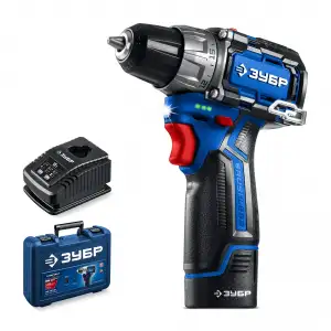 купить ЗУБР КОМПАКТ, 12 В, 45 Н·м, 1 АКБ тип Т7 (2 А·ч), дрель-шуруповерт, кейс, Профессионал (DB-121-21)