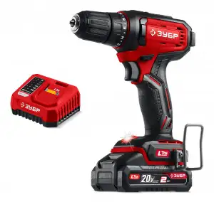 купить ЗУБР 20 В, 40 Н·м, 1 АКБ LMS (2 А·ч), дрель-шуруповерт (ДШ-40-21)