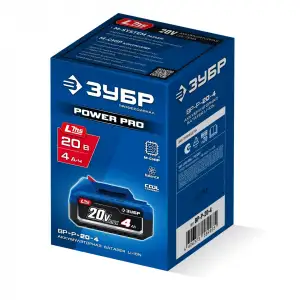 купить ЗУБР Power PRO, 20 В, 4.0 А·ч, аккумулятор LMS, ПРОФЕССИОНАЛ (BP-P-20-4)