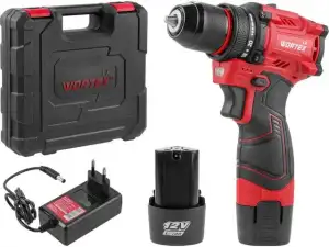 купить Аккум. дрель-шуруповерт WORTEX LX BD 1220 DLi 12В, 30 Нм, 2*1.5 Ач, патрон 10 мм, бесщёт. (12 В, БЕСЩЁТ.ДВИГ., с 2х1.5 Ач акб, НЕ подходит к линейке A