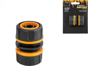 купить Муфта соед. для шлангов 1/2"(5/8") STARTUL METSA (ST6013-09-1/2) (ремонтная соединительная, soft touch, двухкомпонентная)