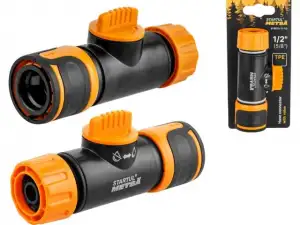 купить Муфта быстросъемная 1/2"(5/8") с регулятором напора STARTUL METSA (ST6013-11-1/2) (soft touch, двухкомпонентная)