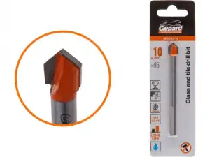 купить Сверло по кафелю/стеклу 10x96 мм трехгр. хвостовик GEPARD (GP2082-10) (по керамической плитке)