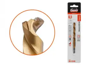 купить Сверло по металлу шестигр. 8.5х75х117 мм HSS-G TIN GEPARD (многогранная заточка)