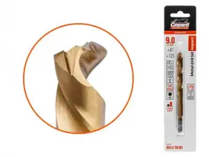 купить Сверло по металлу шестигр. 9.0х81х125 мм HSS-G TIN GEPARD (многогранная заточка)