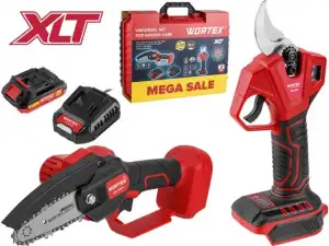 купить Набор аккум. инструмента WORTEX мини-пила + секатор в чем. ALL1 XLT SET СКИДКА -28% (Аккум. мини-пила WORTEX LX CEC 2518-1 + Аккум. секатор WORTEX CBS