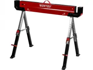 купить Козлы строительные регулируемые Wortex SAS 1180 макс 590 кг, высота 617-815 мм, длина 1085 мм (возможна сборка стола из двух козел)