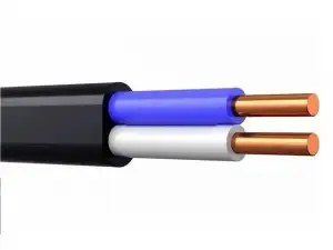 купить Кабель ВВГ-Пнг(A)-LS 2х1,5 (бухта 100м) Ч БелРосКабель (черный, ГОСТ 16442-80)