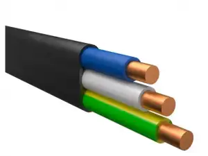 купить Кабель ВВГ-П 3х2,5 (бухта 100м) Ч БелРосКабель (черный, ГОСТ 16442-80)