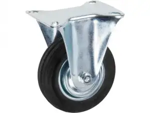 купить Опора колёсная d-100мм неповоротная, резиновая STARFIX