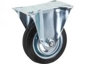 купить Опора колёсная d-75мм неповоротная, резиновая STARFIX