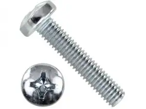 купить Винт М5х80 мм полусф. головка, цинк, DIN 7985 (1000 шт в коробе) STARFIX