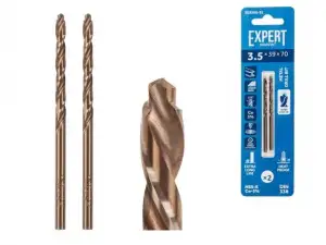 купить Сверло по металлу ц/х 3.5х39х70 мм HSS-Co, комплект из 2-х шт EXPERT STARTUL (кобальт 5%)