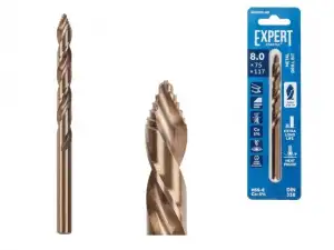 купить Сверло по металлу ц/х 8.0х75х117 мм HSS-Co EXPERT STARTUL (кобальт 5%)