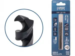 купить Сверло по металлу ц/х 3.2х36х65 мм HSS-Co, комплект из 2-х шт Black EXPERT STARTUL (кобальт 5%)