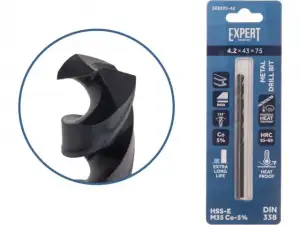 купить Сверло по металлу ц/х 4.2х43х75 мм HSS-Co Black EXPERT STARTUL (кобальт 5%)