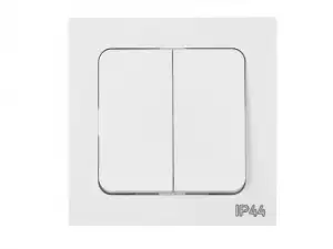 купить Выключатель 2 клав. (cкрытый, 10А) белый, Astrum, Bylectrica