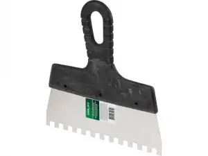 купить Шпатель фасад. зубчат. нерж.  350мм зуб 10х10 ВОЛАТ (для клея)