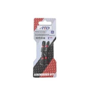 купить Биты крестообразные PH1+PH2+PH3+PH4х25мм ударные 1/4" S2 (4шт) "H-D"