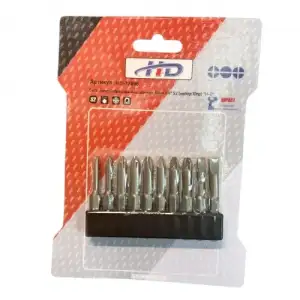 купить Биты крестообразные и шлицевые 50мм 1/4" S2 (набор 10пр) "H-D"