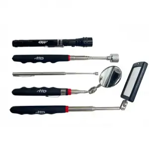 купить Захваты магнитные телескопические в комплекте с зеркалом и фонариком - набор сервисный 5 предметов