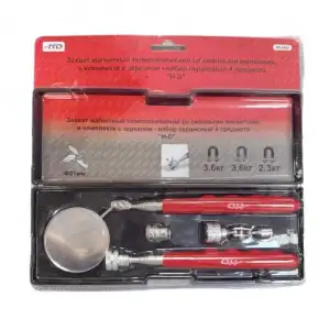 купить Захват магнитный телескопический со сменными магнитами, в комплекте с зеркалом - набор 4 предмета