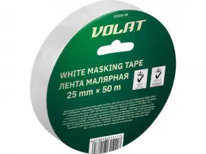 купить Лента малярная 25ммх50м белая ВОЛАТ (135мкм)