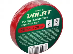 купить Изолента ПВХ 15ммх20м красная ВОЛАТ (130 мкм)