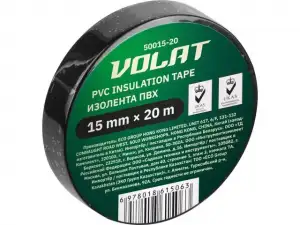 купить Изолента ПВХ 15ммх20м черная ВОЛАТ (130 мкм)